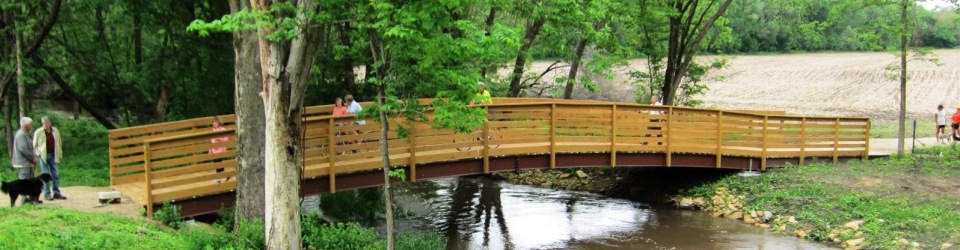 Summer bridge on Wolf Run Trail