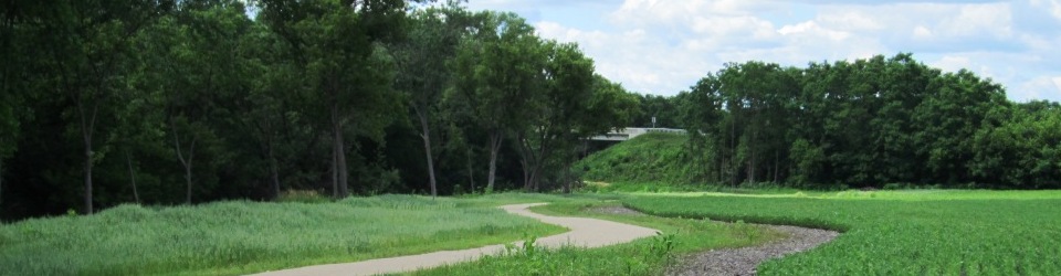 Summer trail near the viaduct